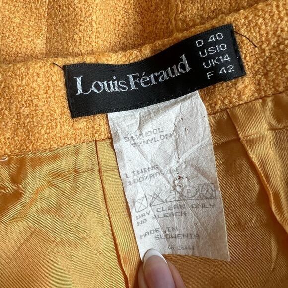 LOUIS FERAUD MARIGOLD YELLOW WOOL PENCIL SKIRT - Picture 4 of 7